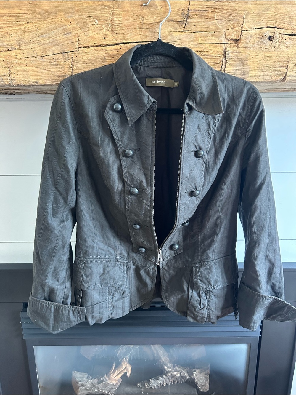 Sandwich Black Women's Military-Style Zip Blazer